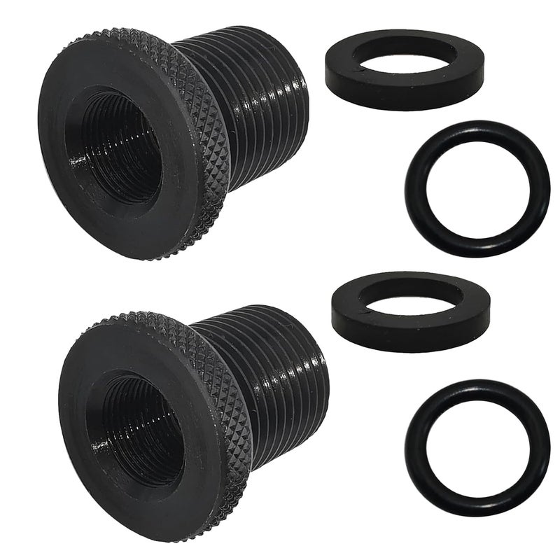 Gugaguga 2 Pack Thread Adapters and Washers, 1/2 * 28-3/4 * 16, Black - Image 1